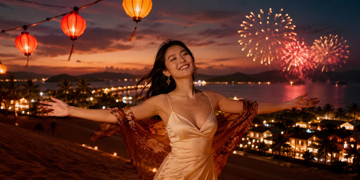 Đèn lồng Hội An cùng bối cảnh thể thao giúp người dùng xem lịch trước thanh toán